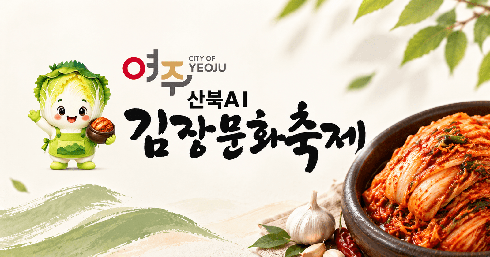 Official banner of the Sanbuk AI Gimjang Festival